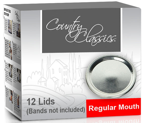 Country Classics Regular Mouth Canning Jar Lids (12 Count)