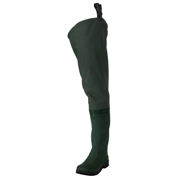 Frogg Toggs 2716243-09 Cascades 2-Ply Rubber Bootfoot Cleated Hip Wader, Forest Green, 9 (12)