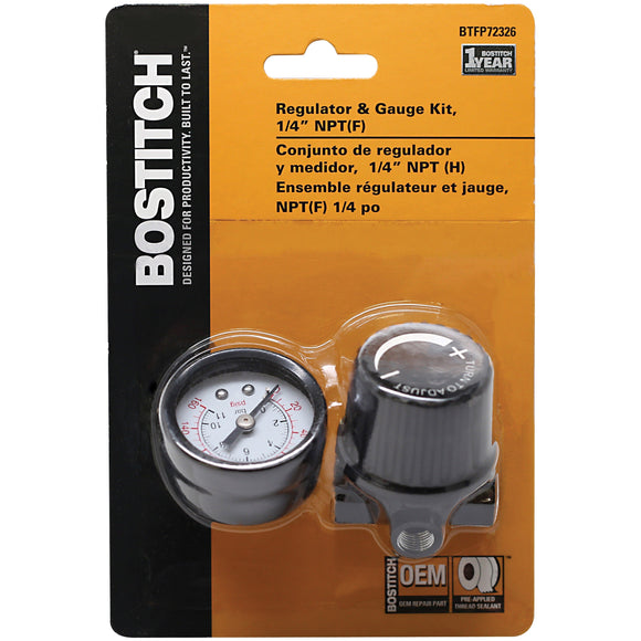 Bostitch Regulator & Gauge Kit 1/4 in. (1/4