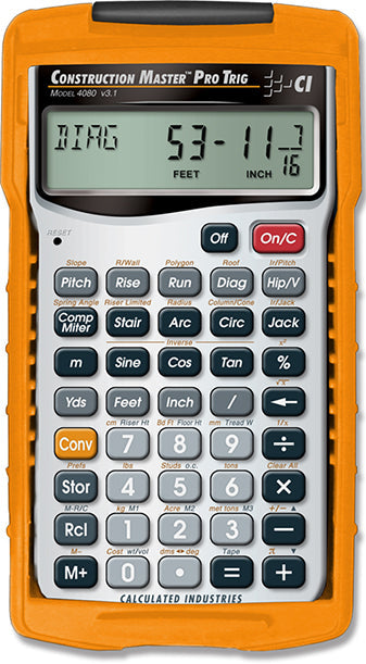 Calculated Industries 4080 Construction Master Pro Trigonometric Calculator (1/4