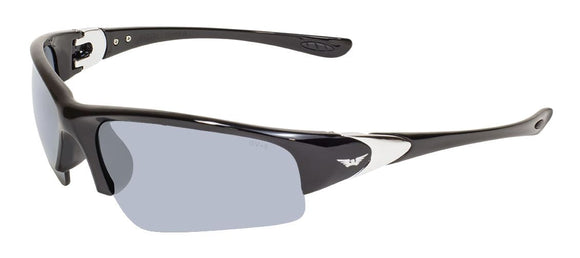 Global Vision Cool Breeze Safety Glasses with Flash Mirror Lenses (Black)