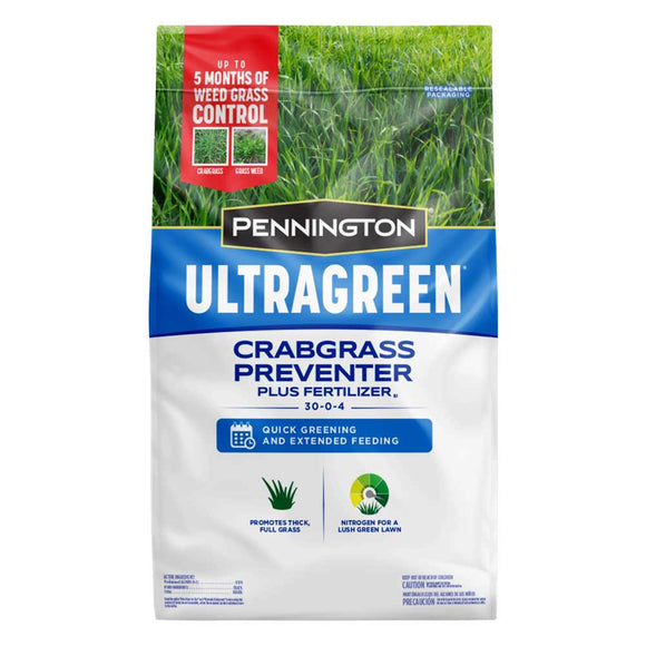 Pennington Ultragreen 12.5 lbs. Crabgrass Preventer Plus Lawn Fertilizer 30-0-4 (12.5 lbs)