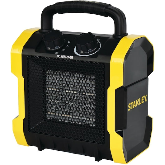Stanley 5,100 BTU Electric Fan Heavy-Duty Space Heater with Thermostat, Yellow (5100 BTU)