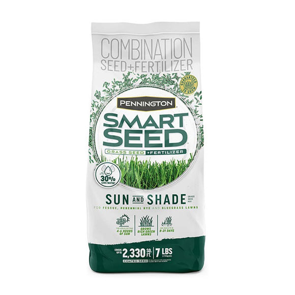 Pennington Smart Seed Sun & Shade Grass Seeds and Fertilizer Mix  3 lb (3 lbs)