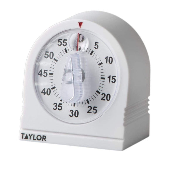 Taylor Long Ring Kitchen Timer, White (White)