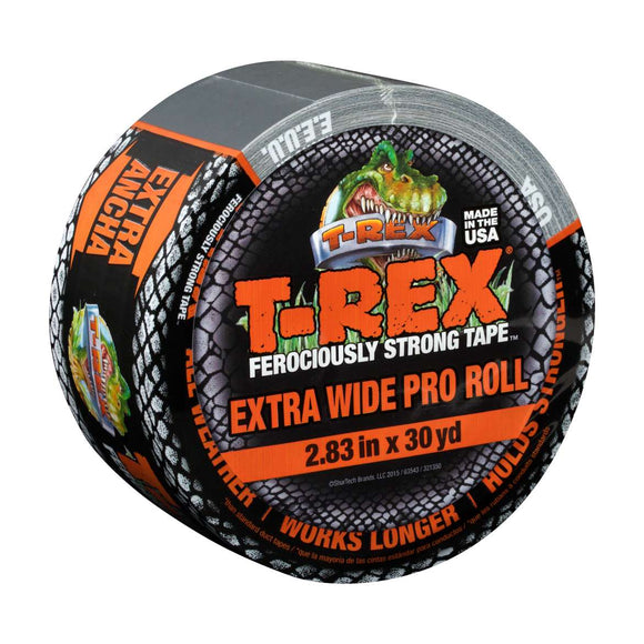 T-Rex® Tape Extra Wide Roll - Gunmetal Gray, 2.83 in. x 30 yd. (2.83