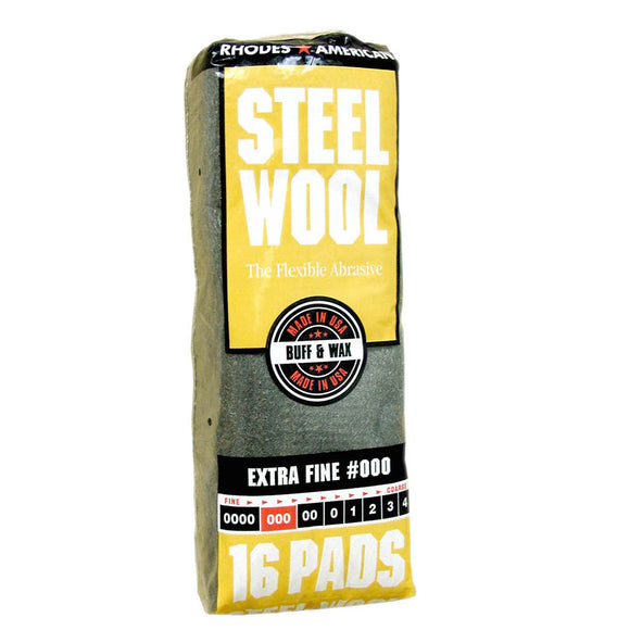 Homax® Steel Wool, Extra Fine, Grade #000 16 Pads (16 Pads)