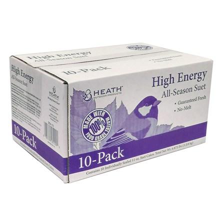 Heath DD4-10: 11.25-ounce Bird's Blend High Energy Suet Cake - 10-pack Case (11.25-ounce)