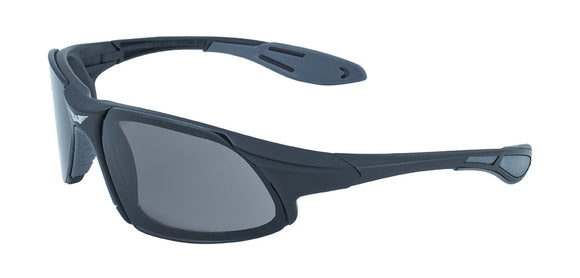 Global Vision C8SM Code-8 CF Safety Glasses with Smoke Lenses and Black Frame (Black Frame)