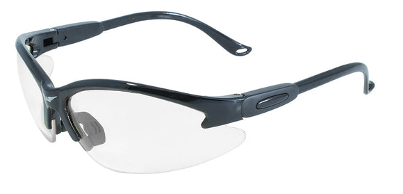 Global Vision Eyewear Cougar Safety Glasses, Smoke Lens Black Frame (Black Frame)