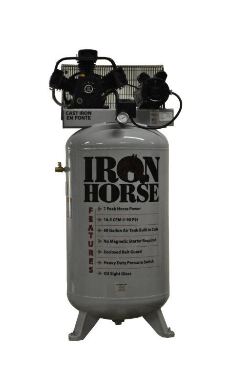 Wood Industries Iron Horse IHD7180V1 Vertical Air Compressor (1-1/4 Inch)
