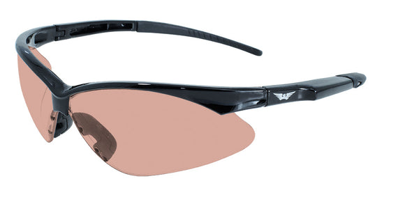 Global Vision Fast Freddie Motorcycle Safety Sunglasses (Black Frame)