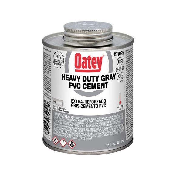 Oatey® 16 oz. PVC Heavy Duty Gray Cement (16 oz.)