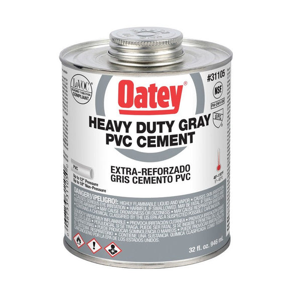 Oatey® 32 oz. PVC Heavy Duty Gray Cement (32 oz.)