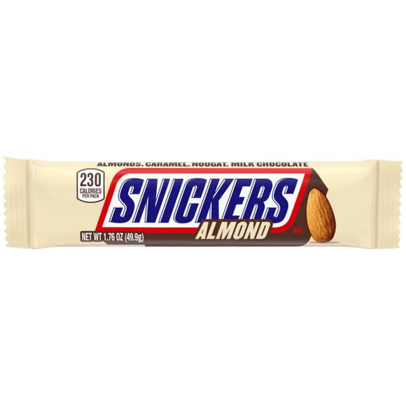 Snickers Almond Singles Chocolate Candy Bars, 1.76 oz (1.76 oz)