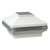 Solar Light Post Cap, White, 4 x 4 x 4-In.