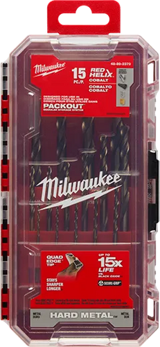 Milwaukee RED HELIX™ Cobalt Drill Bit Set – 15PC (15 PC)