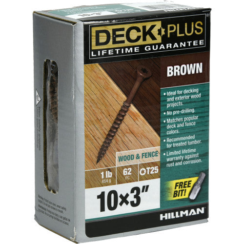 Deck Plus Brown Deck Screws #10 X 3 (#10 X 3)