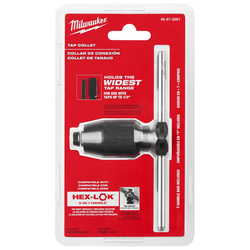 Milwaukee Tap Collet for Taps up to 1/2” & T Handle Bar (1/2)