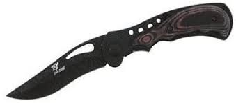 Frost Cutlery 15-138RM Little Apache Warrior Tactical Knife Black 3 Blade Length 4  Black/Red Knife