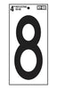 Hy-Ko 4in Black Reflective Vinyl Number '8'