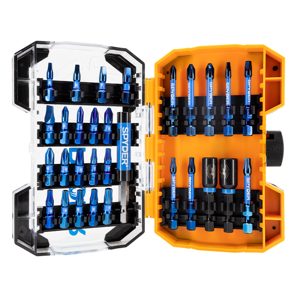 Spyder 30-Piece Mach-Blue™ Impact Driver Bit Kit